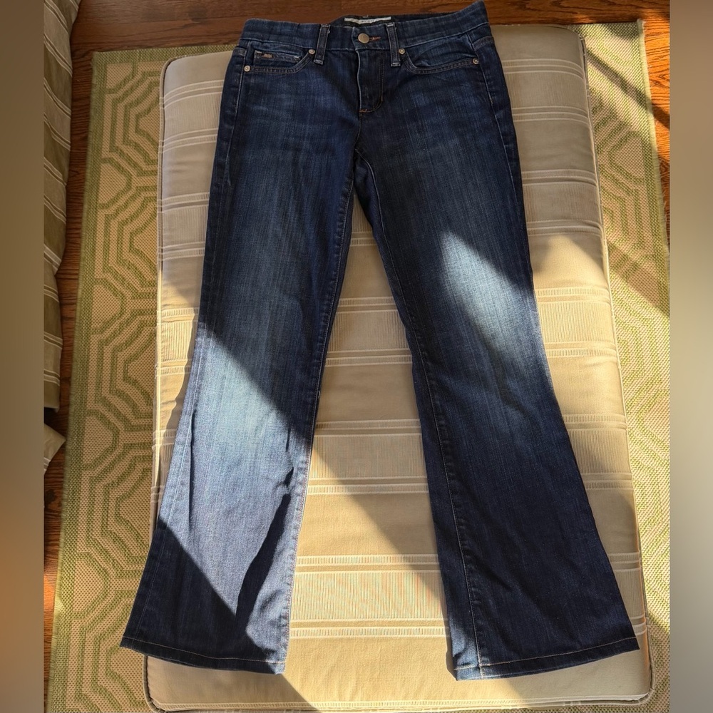 Joe's Jeans Low Rise Dark Blue Flare Women's Jeans Petite